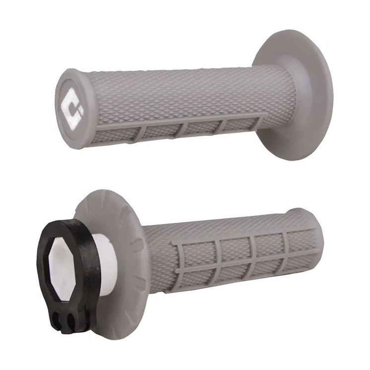 ODI V2 LOCK-IN grips, half waffle, grey