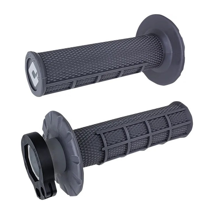 ODI V2 LOCK-IN Griffe, halb geriffelt, matt grau