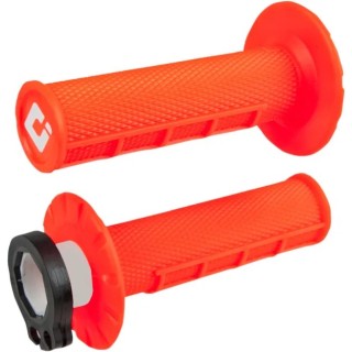 ODI V2 LOCK-IN Griffe, halb geriffelt, neonorange