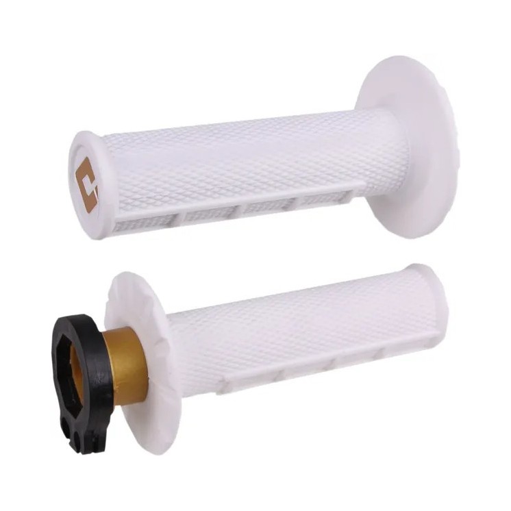 Manopole ODI V2 LOCK-IN semi zigrinate bianco