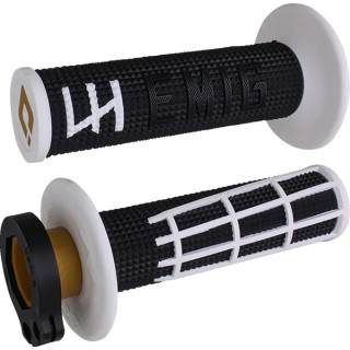 ODI V2 LOCK-IN 2.0 Griffe, geriffelt, schwarz/weiß